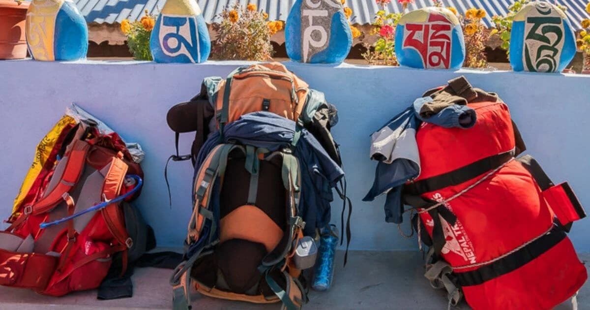 Trekker Bags on one of the tea houses during ABC Trek