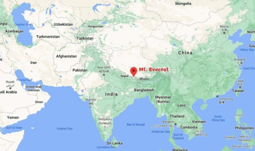 Where is Mount Everest Located on a Map?